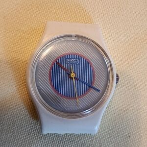 Authentic Swatch White Watch Circa 1980s